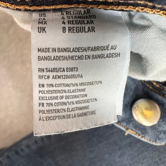 American Eagle Outfitters Jeans WMNS 4 Dark Wash Super Stretch Bootcut Pants - Picture 4 of 10